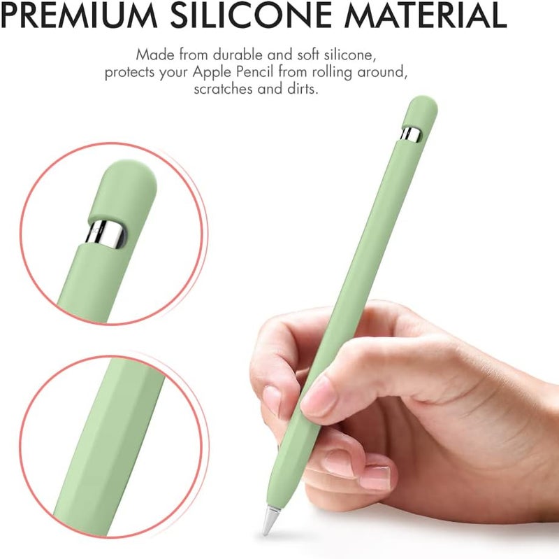 Ahastyle Anti-Slip Case Sleeve Silicone Protective Skin [ Added Cable Adapter Tether Kit] Compatible with iPad Pencil 1st Generation - Image 3